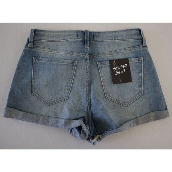 Studio Blue S36070LDC Women's Sz 29 Blue Denim Cuffed Shorts $68 - Picture 2 of 4